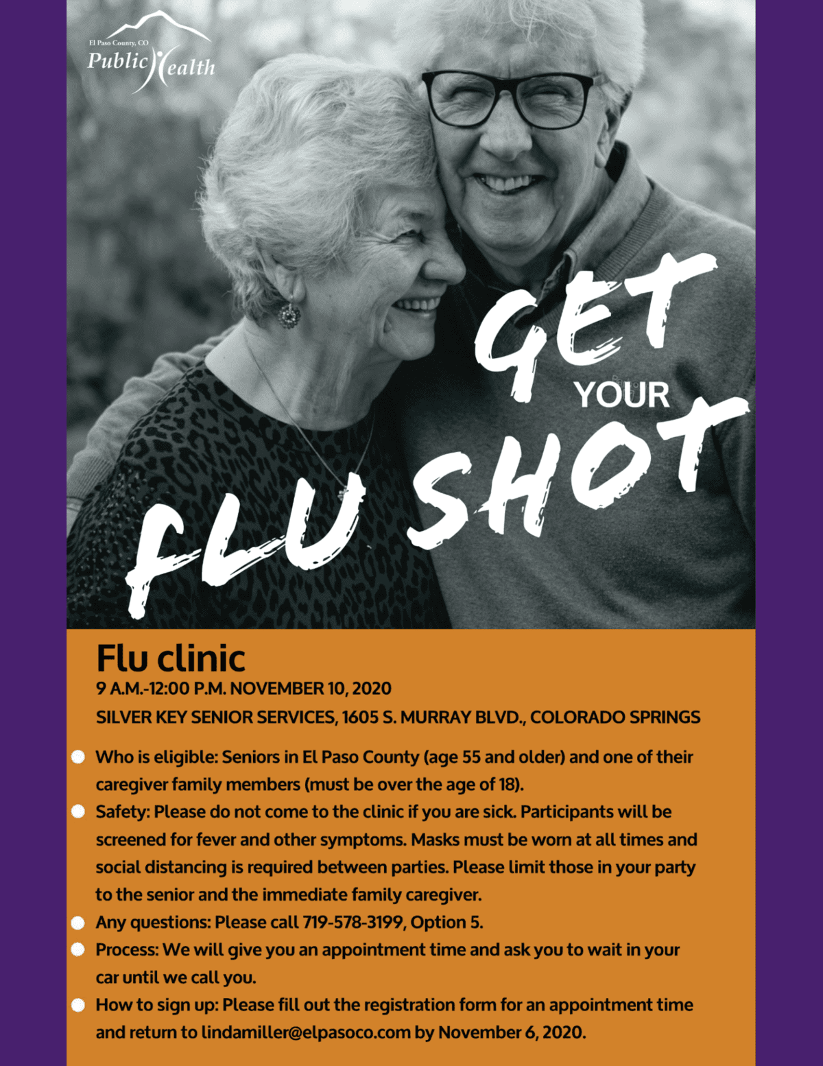 Flu Clinic Poster Silver Key Senior Services